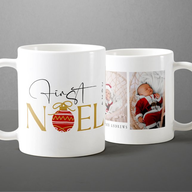 Mug Première photo minimaliste de Noël (Créateur téléchargé)