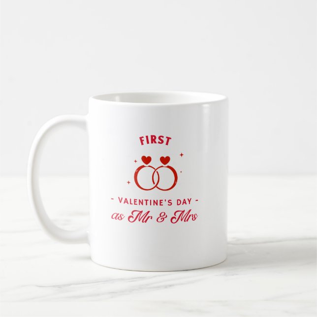 Mug Première Saint-Valentin en tant que Mr & Mrs. (Gauche)