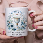Mug Première Sainte Communion Événement religieux Flor<br><div class="desc">Première Communion Saint Evénement religieux Floral Café Mug</div>