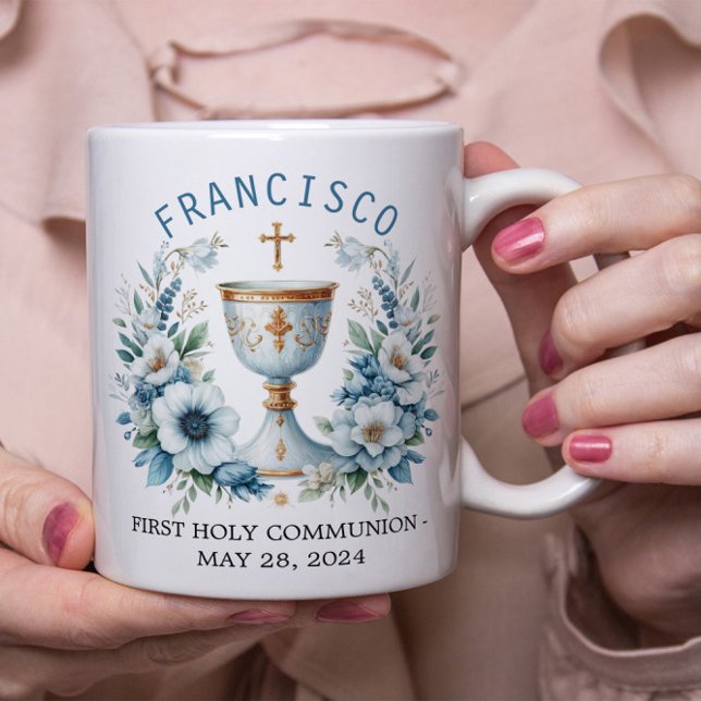 Mug Première Sainte Communion Événement religieux Flor (Créateur téléchargé)