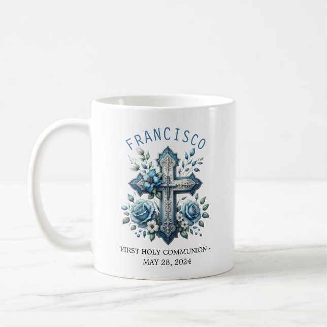 Mug Première Sainte Communion Événement religieux Flor (Gauche)