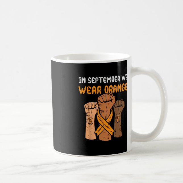 Mug Première Septembre Nous Portons Orange Leucémie Se (Droite)