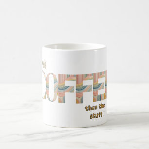 Mug Première typographie de slogan de café colorée