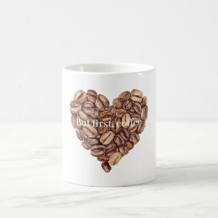 Mug Premiers haricots de café cœur