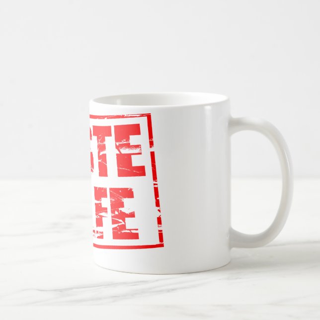 Mug Premiers secours effet de tampon en caoutchouc rou (Droite)