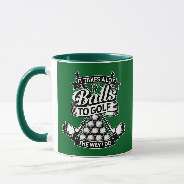 Mug Prend Beaucoup De Ballons - Golf drôle (Gauche)
