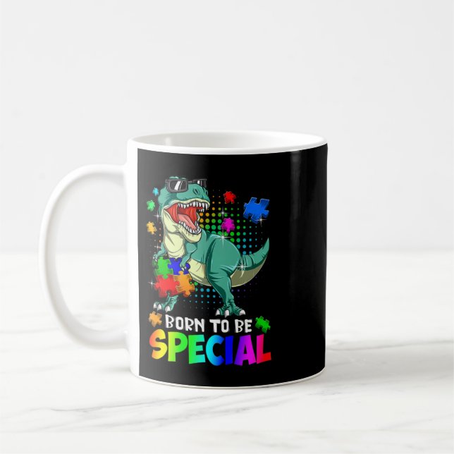 Mug Prenez ce mignon Born To Be Special T rex Puzzle D (Gauche)