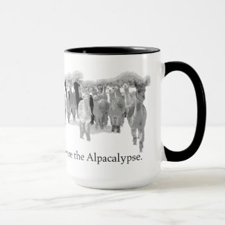 Mug Prenez garde de l'Alpacalypse - humour bébête nerd