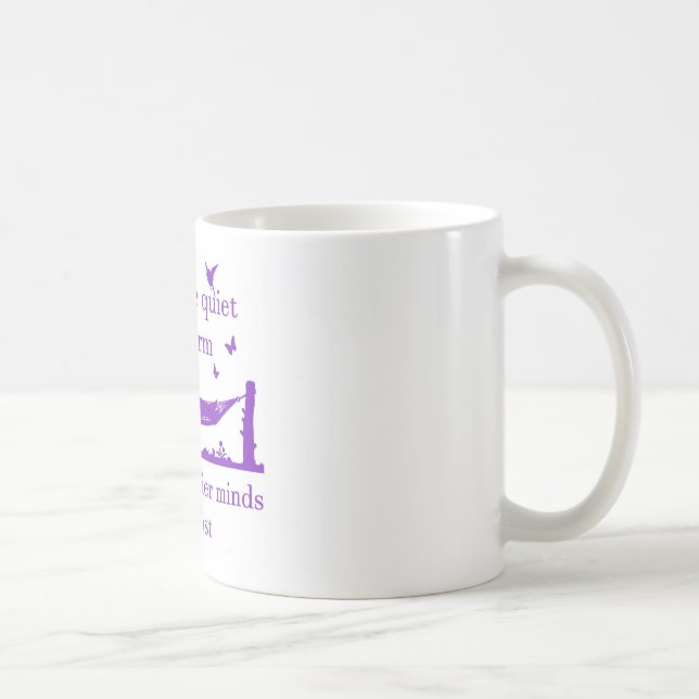 Mug Prenez garde du rat de bibliothèque tranquille (Droite)