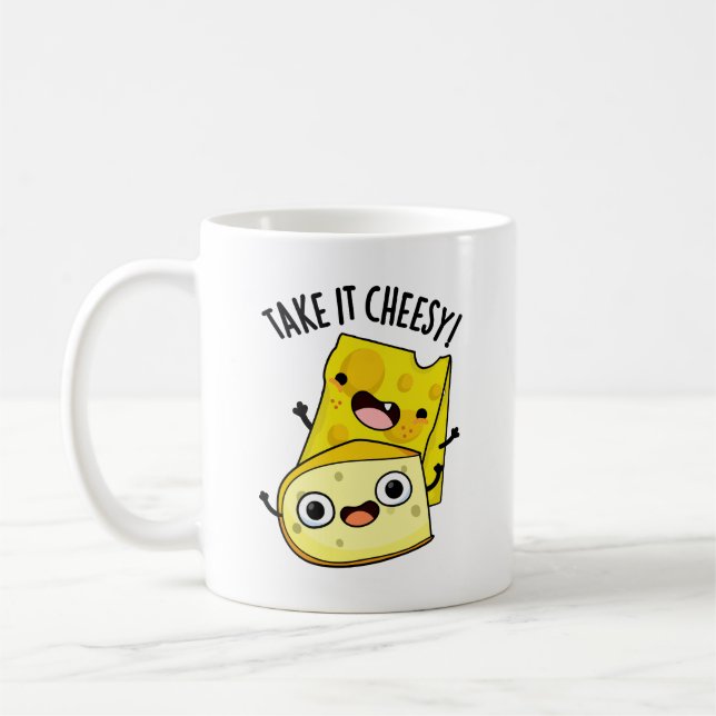 Mug Prenez-Le Cheesy Funky Food Pun (Gauche)