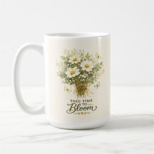 Mug Prenez le temps de fleurir Conception de bouquet