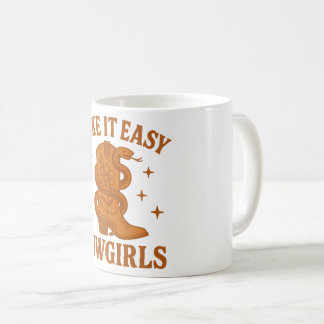 Mug Prenez les Choses Facilement Cowgirls Rétro Wester