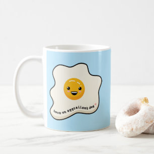 Mug Prenez une bonne journée d'oeufs de kawaii au sole
