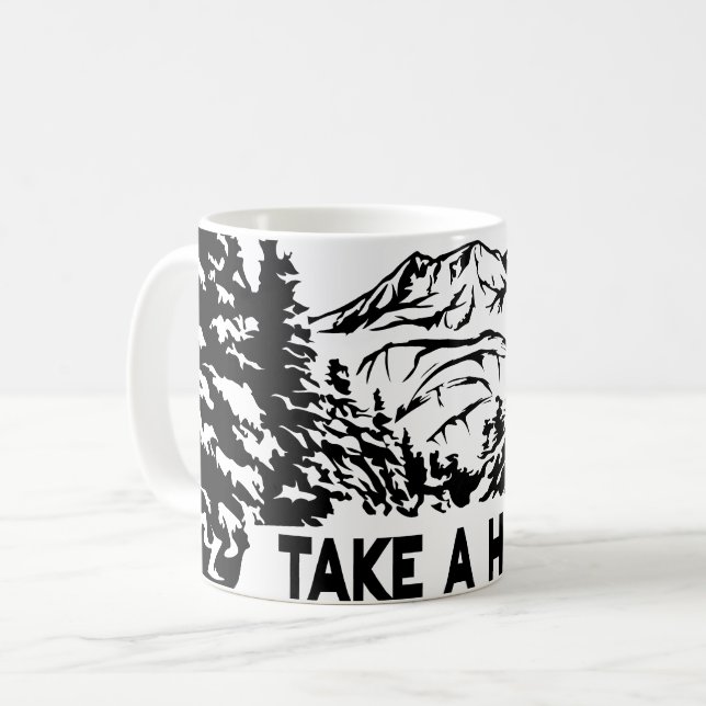 Mug Prenez une citation Hippique paysage montagnard mo (Devant gauche)