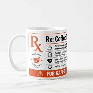 Mug Préparation de café Rx drôle de caféine