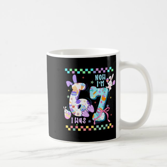 Mug Préparatoire six sept 67 lapin de Pâques drôle 6 7 (Droite)