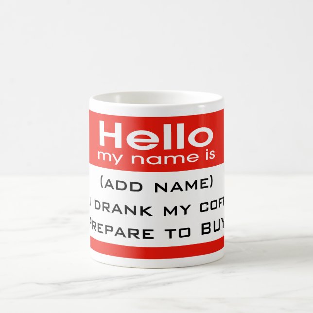 Mug Préparez-vous à acheter! (Centre)