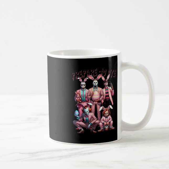 Mug Préparez-Vous À Super Dye Funny Bunny Pâques Horre (Droite)
