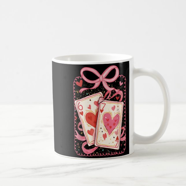 Mug Preppy 6 7 Valentine Couple Love Hearts Playing Ca (Droite)