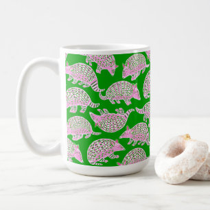 Mug Preppy Armadillos Rose Green