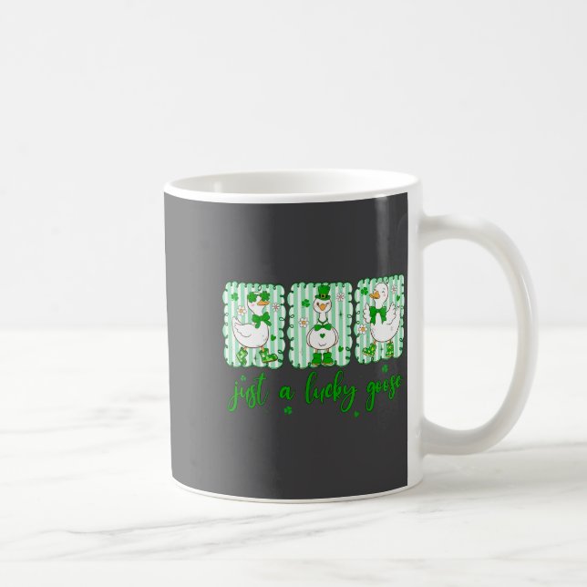 Mug Preppy St Patrick's Day Just A Lucky Goose Leprech (Droite)