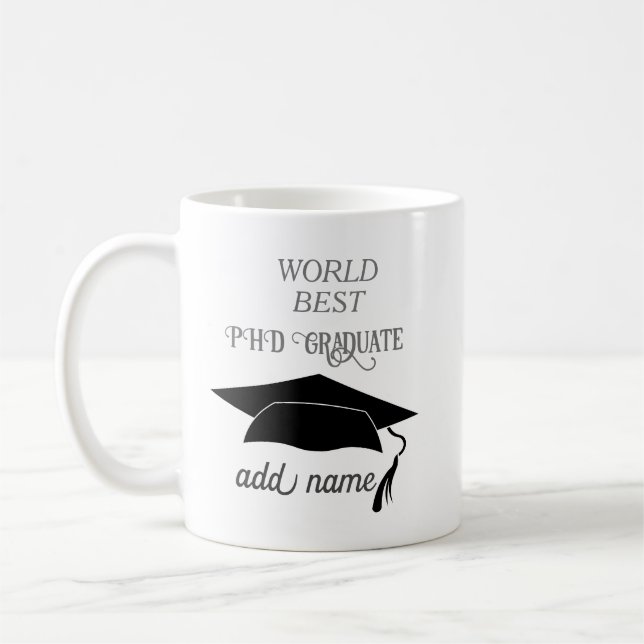 Mug présent de célébration de remise de diplôme de doc (Gauche)