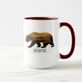 Mug Préserver et protéger la forêt d'ours Terre
