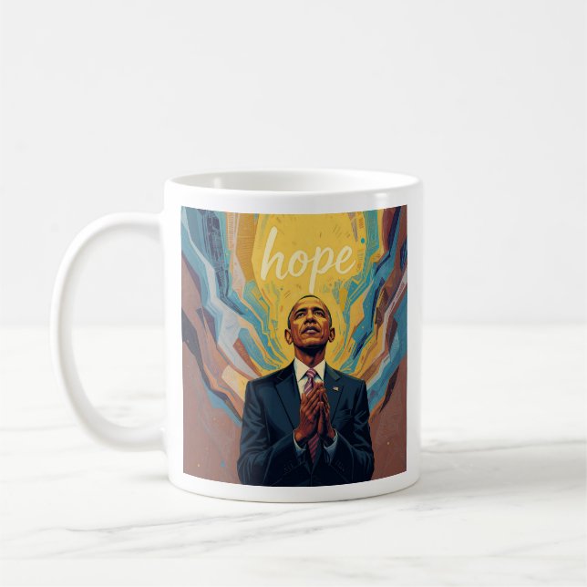 Mug President Barack Obama and the Message of Hope  (Gauche)