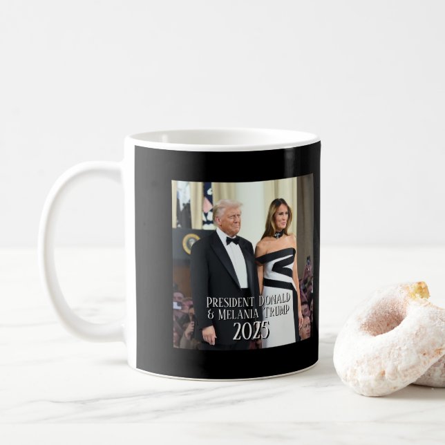 Mug Président Donald Trump & Melania Elegant 2020 (Avec donut)