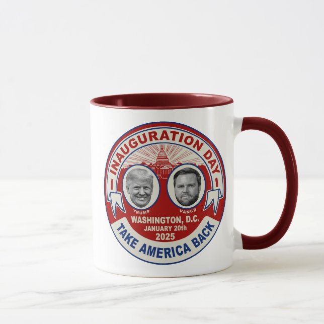 Mug Président Trump JD Vance Jour d'inauguration Souve (Droite)