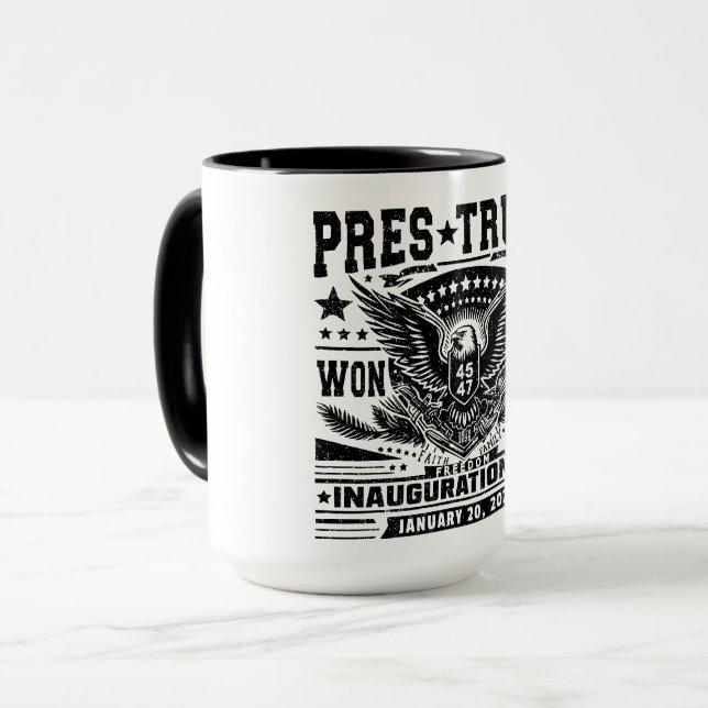 Mug President Trump Won 2024 (Devant gauche)