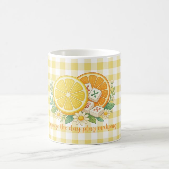 Mug Presser le jour Citron Gingham Mahjong  (Centre)