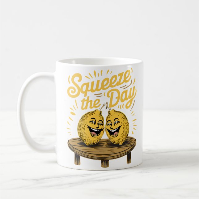 Mug  « Pressez le jour » Motivation au citron (Gauche)
