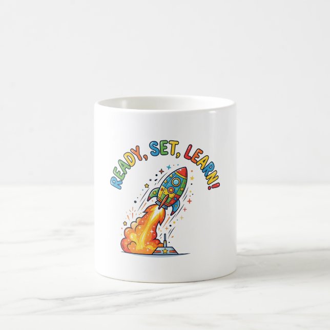 Mug Prêt à apprendre Fusée Retour à l'école (Centre)