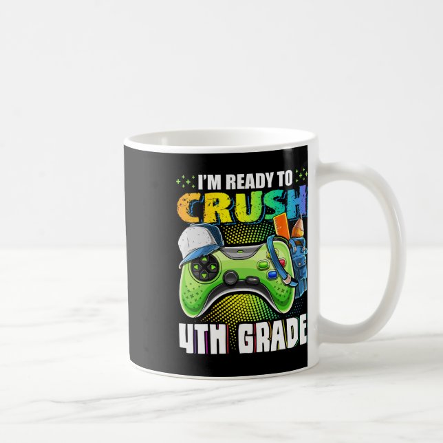 Mug Prêt À Écraser 4E Année Retour À L'École Vidéo Jeu (Droite)