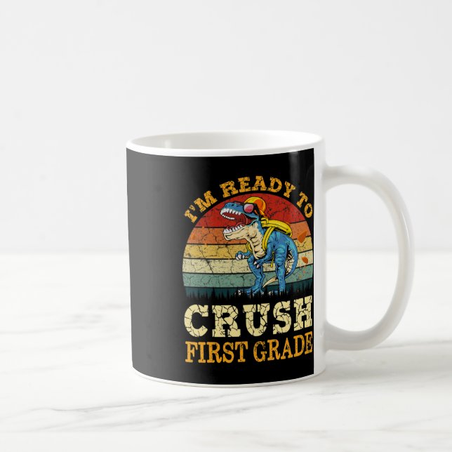 Mug Prêt À Écraser Le Dinosaure De Première Année De D (Droite)