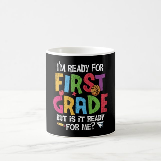 Mug Prêt pour la première année d'école drôle retour à (Centre)