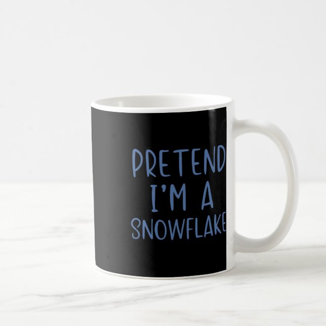 Mug Prétendre que je suis un costume de flocon de neig (Droite)