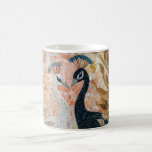 Mug Pretty Peacocks Gold Glam<br><div class="desc">Paons magnifiques plumes dorées Glam inspirantes Noël ou toute occasion</div>