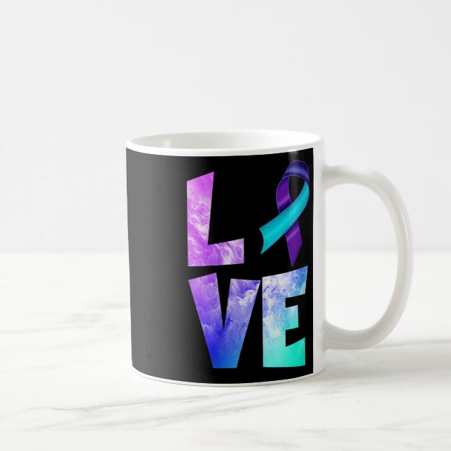Mug Prévention du suicide chez les femmes, amour viole (Droite)