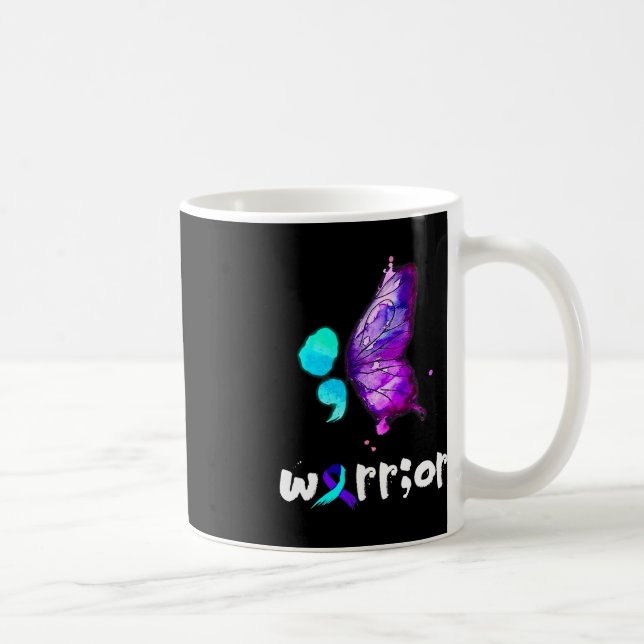 Mug Prévention du suicide par l'aquarelle de papillon  (Droite)