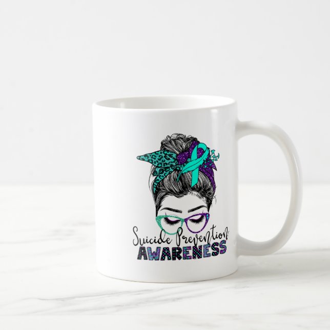 Mug Prévention du suicide point-virgule Messy Bun W (Droite)
