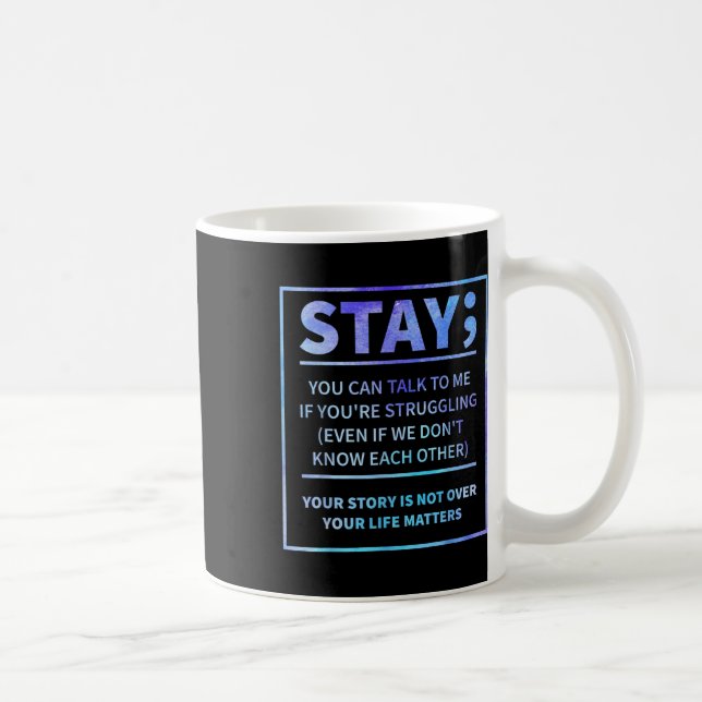 Mug Prévention du suicide - Restez votre vie S Semicol (Droite)