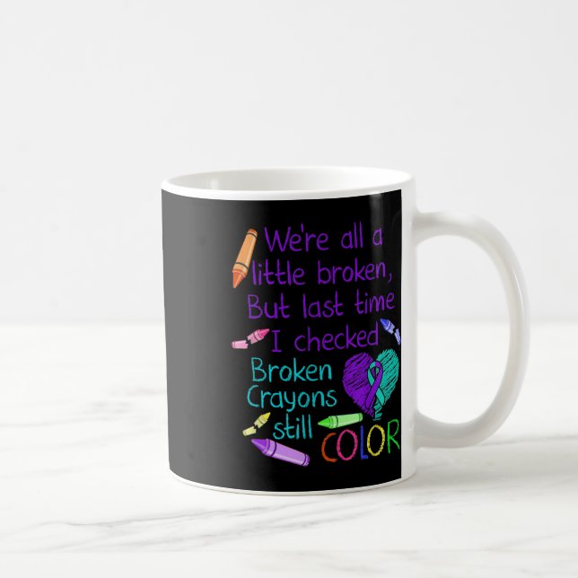 Mug Prévention du suicide Sensibilisation Crayons cass (Droite)