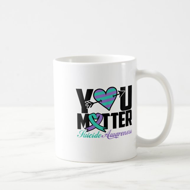 Mug Prévention du suicide Sensibilisation Turquoise Vi (Droite)