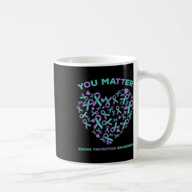 Mug Prévention du suicide Sensibilisation Turquoise Vi (Droite)