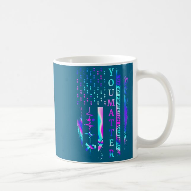 Mug Prévention du suicide Sensibilisation Vous Drapeau (Droite)