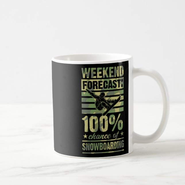 Mug Prévision De Fin De Semaine 100% Chance De Snowboa (Droite)
