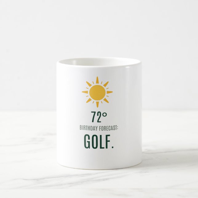 Mug Prévisions d'anniversaire de golf pour golfeur (Centre)