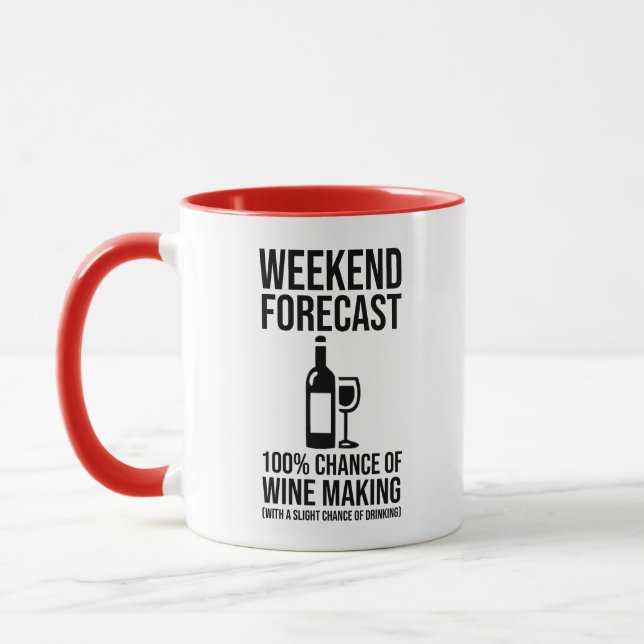 Mug Prévisions de week-end - 100 % de chances de vinif (Gauche)